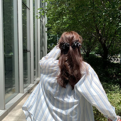 Bow Faux Pearl Hair Clip