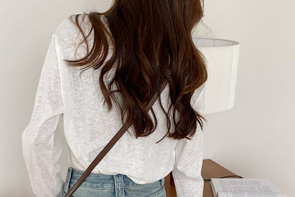Washed Frayed Denim Mini A-Line Skirt
