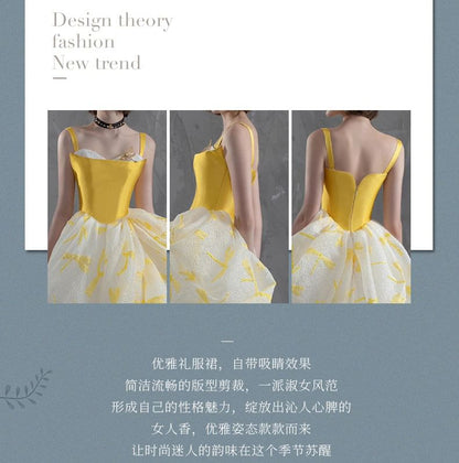 Evening A-Line Gown Print Strapless Floral