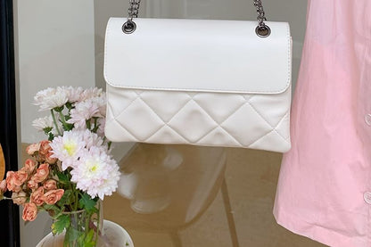 Quilted Flap Chain Shoulder Bag