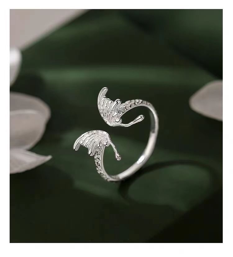 Butterfly S925 Sterling Silver Open Ring