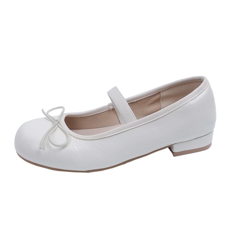 Bow Chunky Heel Mary Jane Shoes