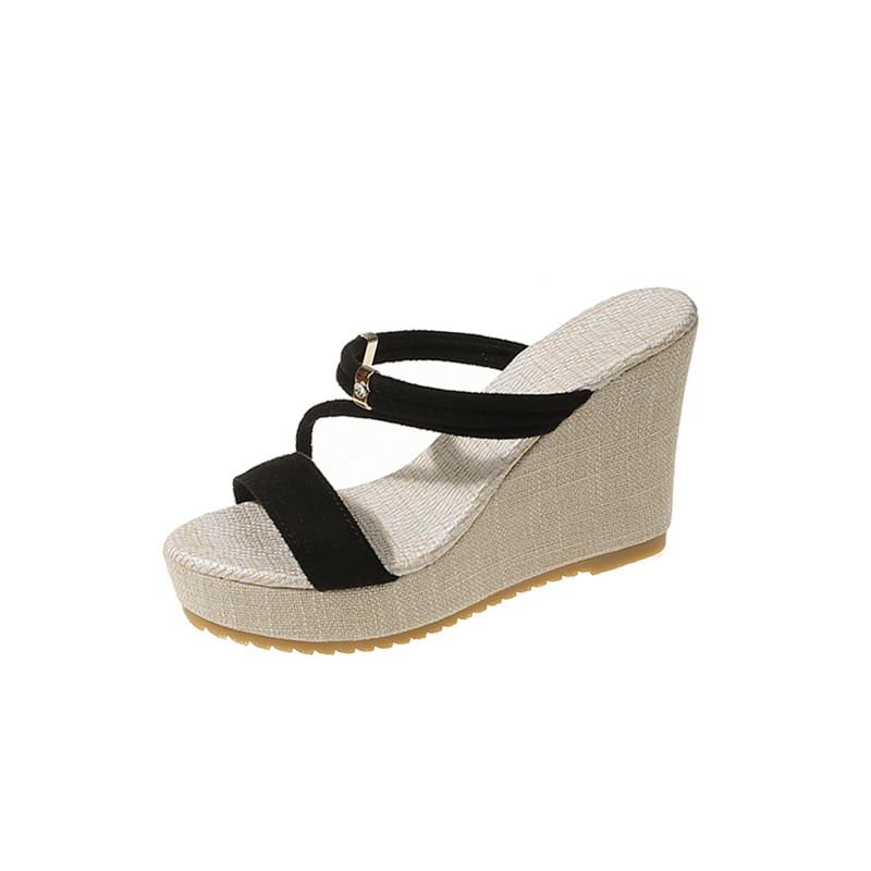 Platform Wedge Strappy Sandals Slide