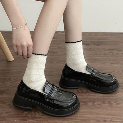Heel Platform Loafers Chunky