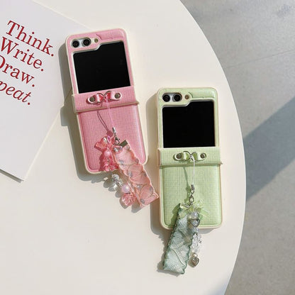 Plain Ribbon Charm Phone Case
