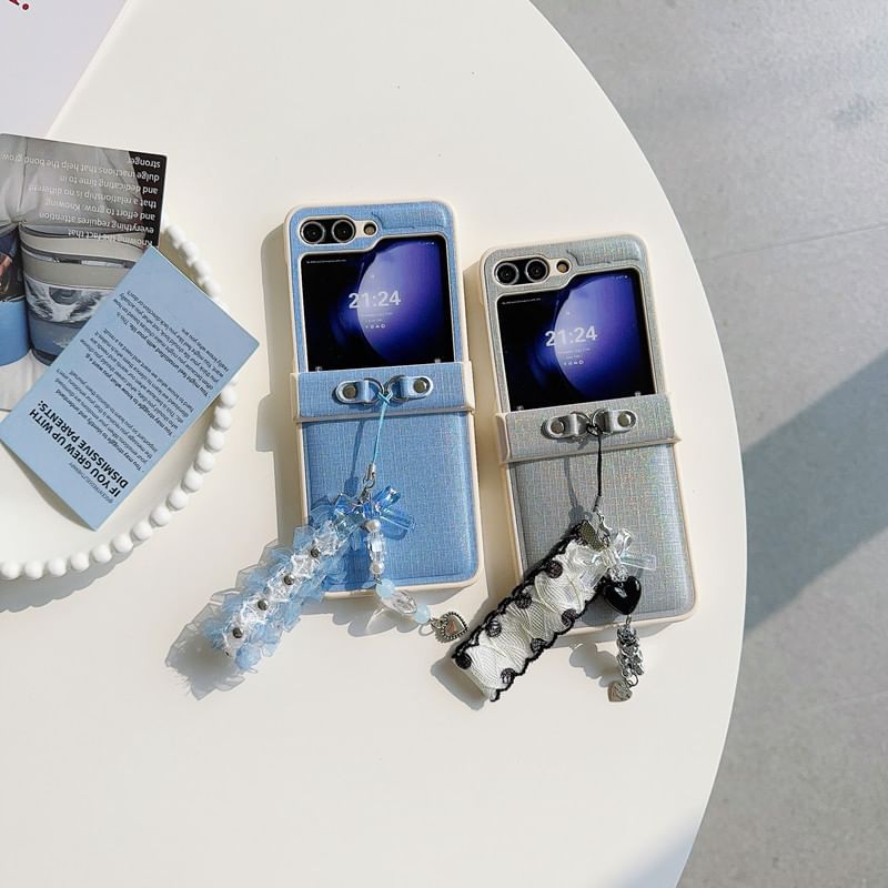 Plain Ribbon Charm Phone Case