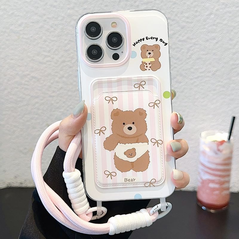 Card Bear Case Phone Holder Strap