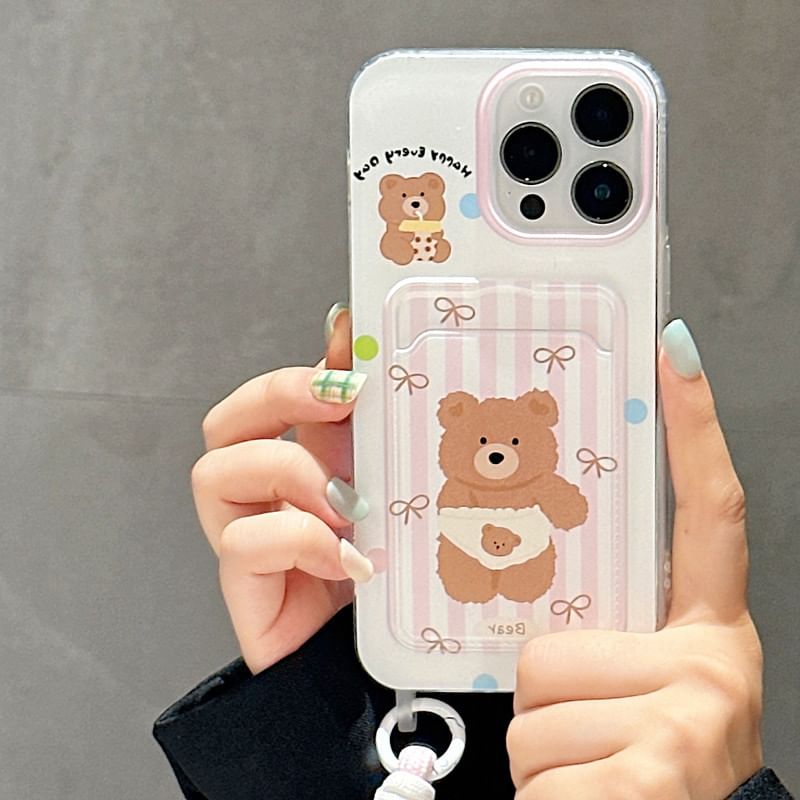 Card Bear Case Phone Holder Strap