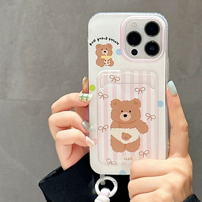 Card Bear Case Phone Holder Strap