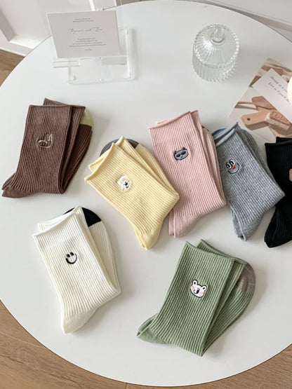 Cartoon Embroidered Socks