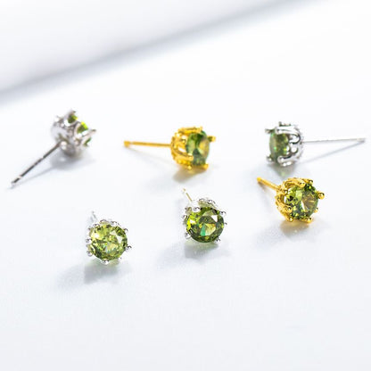 925 Sterling Silver Rhinestone Stud Earring