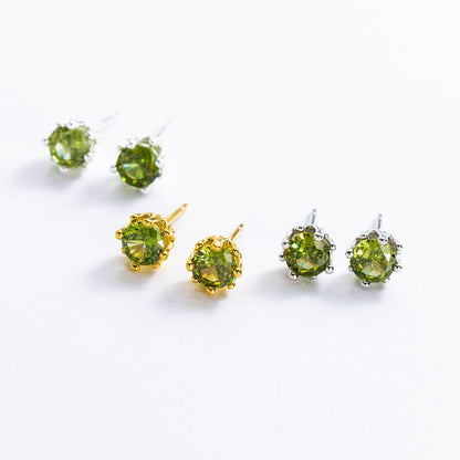 925 Sterling Silver Rhinestone Stud Earring