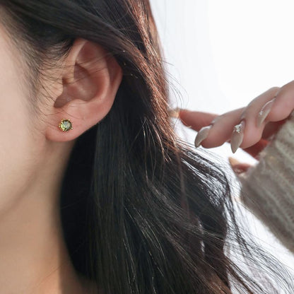 925 Sterling Silver Rhinestone Stud Earring