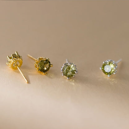 925 Sterling Silver Rhinestone Stud Earring