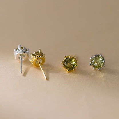 925 Sterling Silver Rhinestone Stud Earring