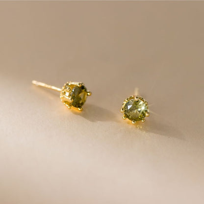 925 Sterling Silver Rhinestone Stud Earring