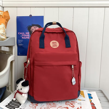 Applique Multi-Pocket Backpack