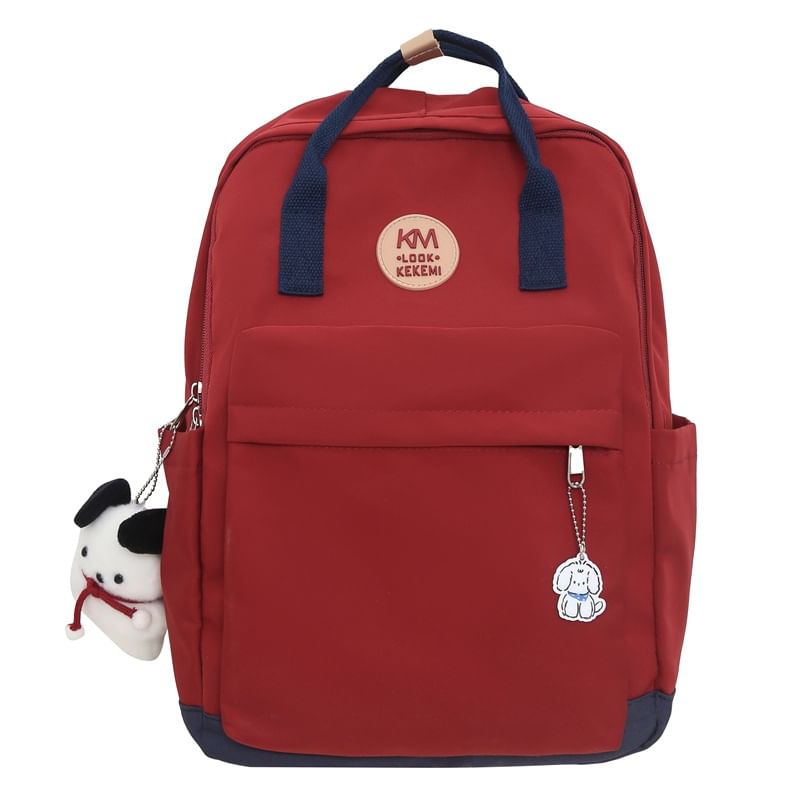 Applique Multi-Pocket Backpack