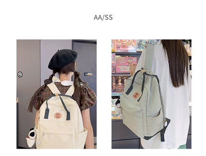 Applique Multi-Pocket Backpack