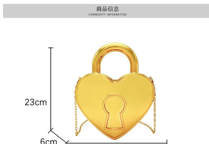 Heart Chain Strap Crossbody Bag