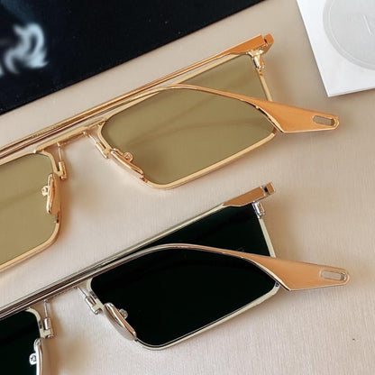 Square Metal Frame Sunglasses