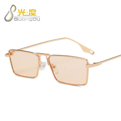 Square Metal Frame Sunglasses