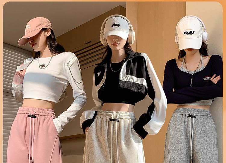 Drawstring Waist Plain Wide Leg Sweatpants