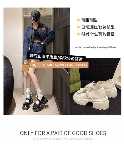Bow Platform Mary Jane Shoes