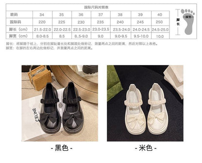 Bow Platform Mary Jane Shoes