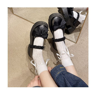 Bow Platform Mary Jane Shoes
