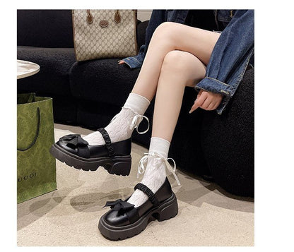 Bow Platform Mary Jane Shoes