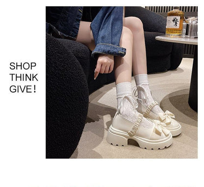 Bow Platform Mary Jane Shoes