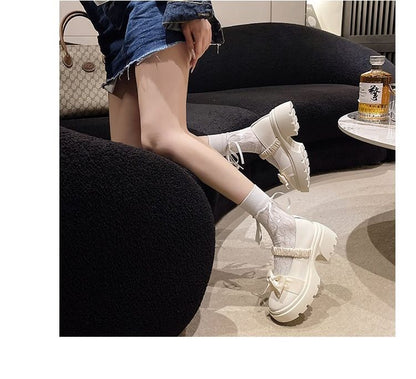 Bow Platform Mary Jane Shoes