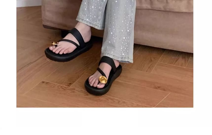 Toe Loop Slide Sandals