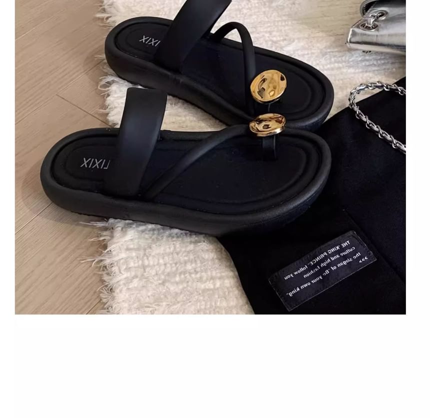 Toe Loop Slide Sandals