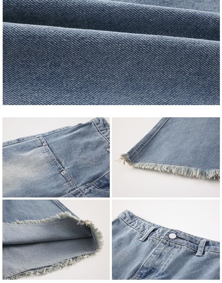 Elevated Waist Faded Denim Maxi Slim Skirt