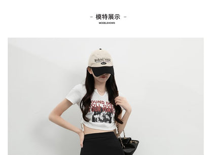 High-Waist Slit A-Line Skirt with Various Designs