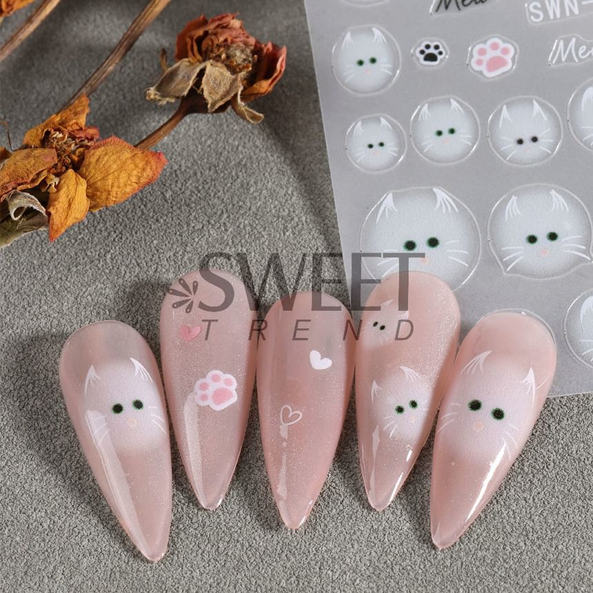 Cat Nail Art Stickers (Various Designs)