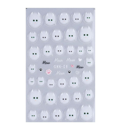 Cat Nail Art Stickers (Various Designs)