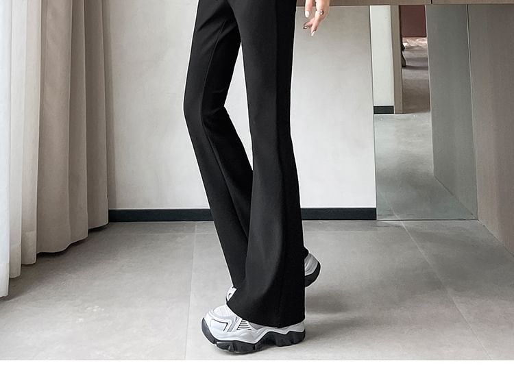 Drawstring Waist Plain Flared Pants (Various Designs)