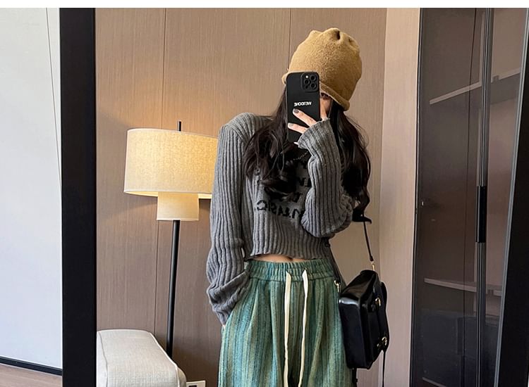 Drawstring Waist Striped Loose Fit Pants