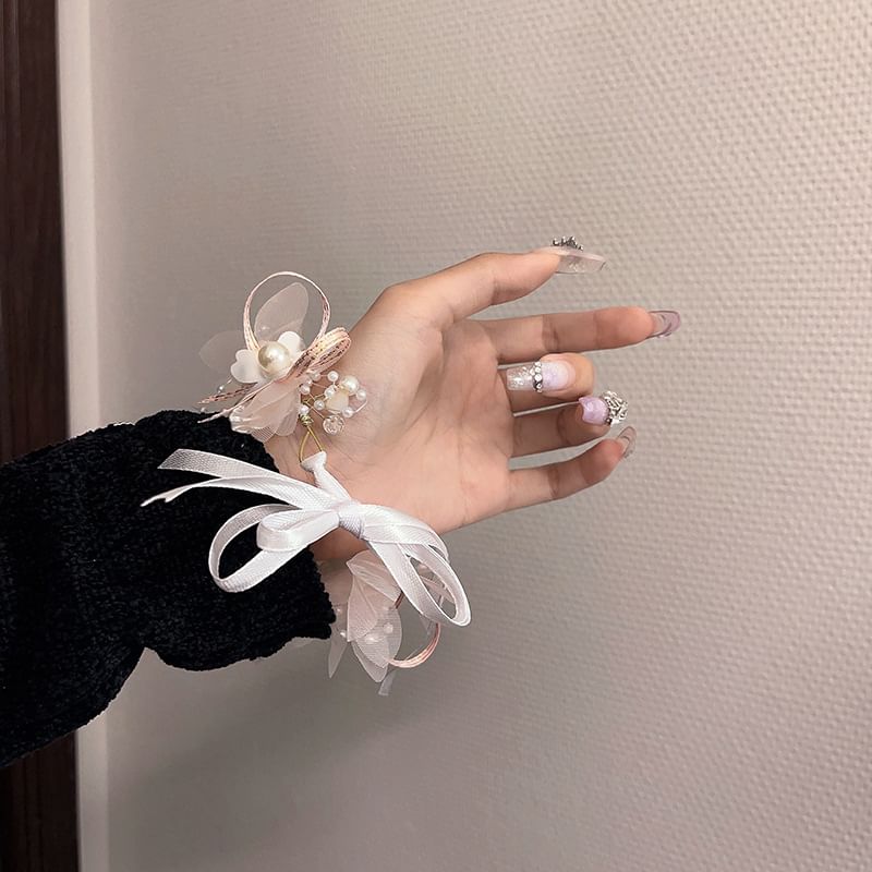 Floral Mesh Headband / Bracelet