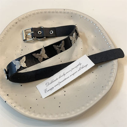 Butterfly Faux Leather Choker
