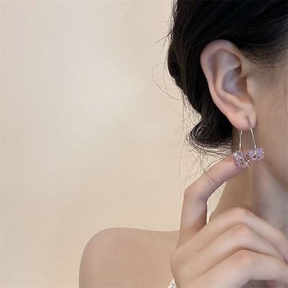 Rhinestone Cherry Drop Earring