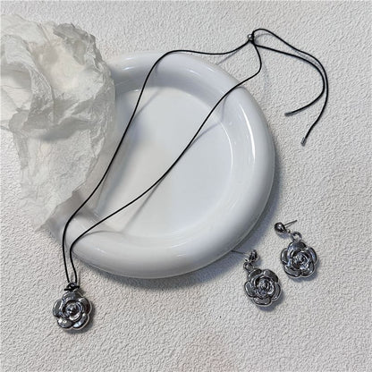 Floral Necklace / Drop Earring