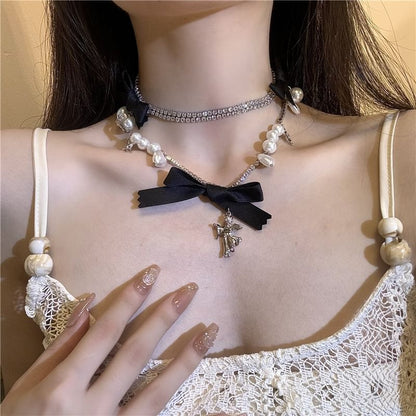 Ribbon Layered Necklace