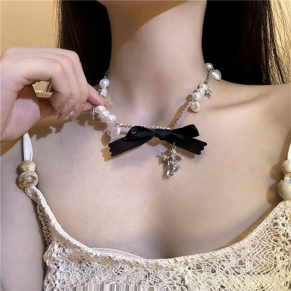 Ribbon Layered Necklace