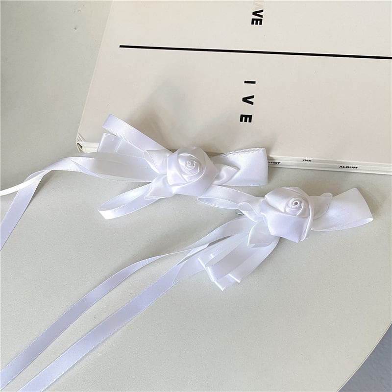 Floral Plain Hair Clip