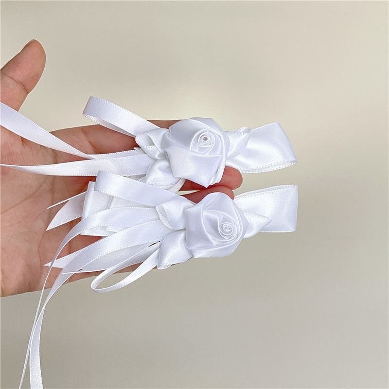 Floral Plain Hair Clip