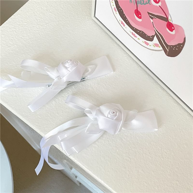 Floral Plain Hair Clip